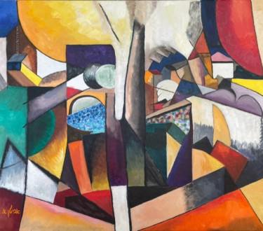 ציור 194  נוף קוביסקי   60X80  שמן